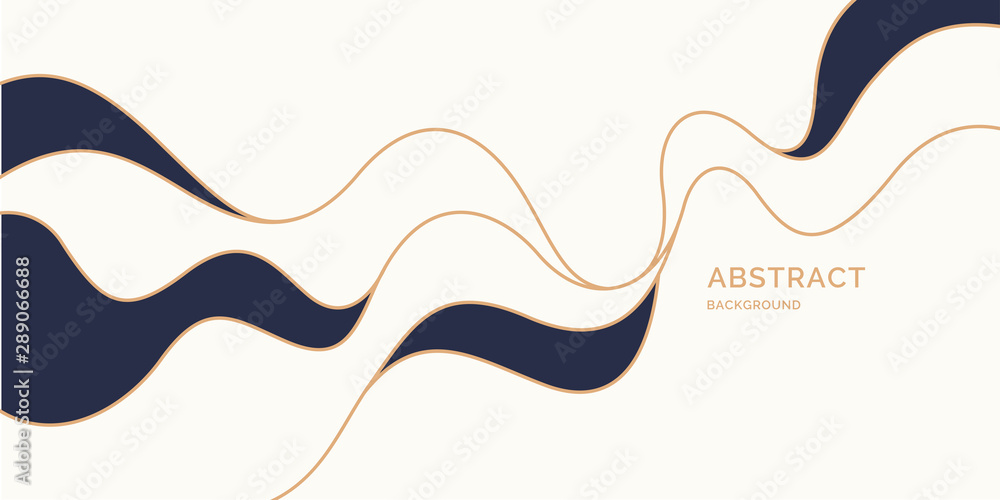 Poster poster with dynamic waves. vector illustration in minimal style. abstract background.