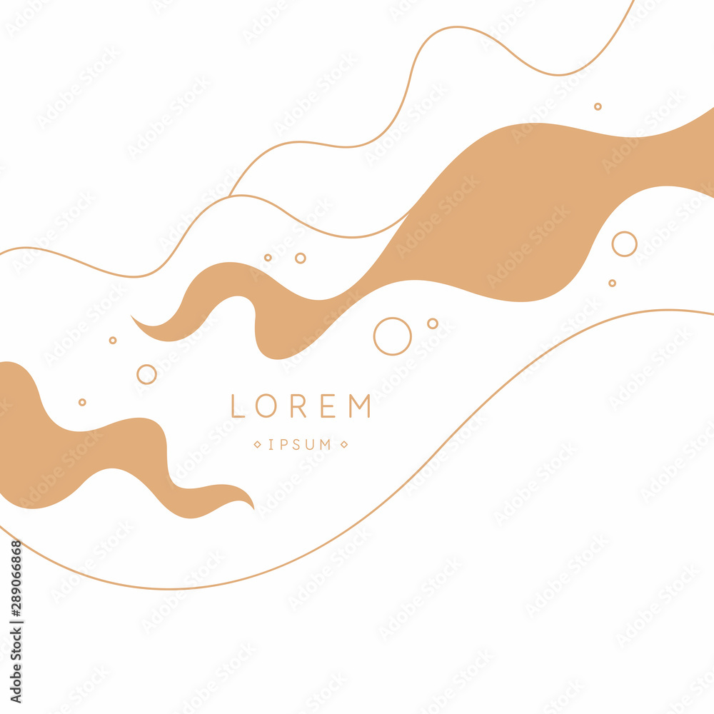 Poster poster with dynamic waves. vector illustration in minimal style. abstract background.