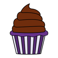 Cupcake dessert cartoon design