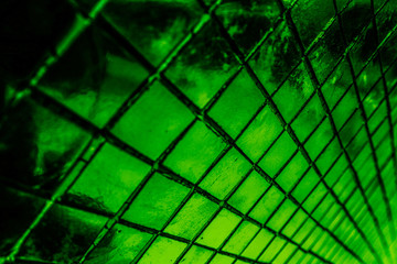 Beautiful closeup textures abstract color dark black white and light green tiles granite and light green glass pattern wall and background and art