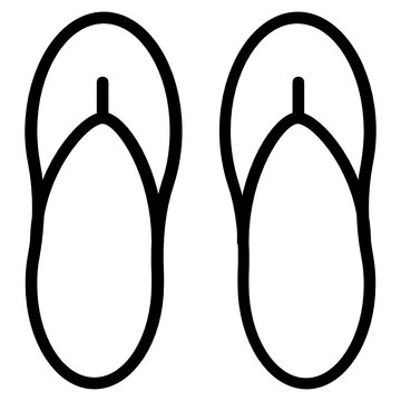 Sandals, sea, shoes, sliper, slipers, water vector  icon