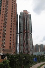 Obraz premium Tours d'habitations du quartier de Kowloon à Hong Kong