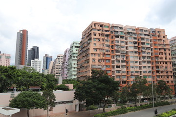 Immeubles du quartier de Kowloon &agrave; Hong Kong	