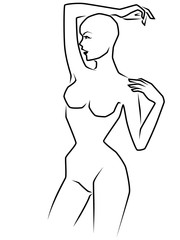 Abstract sensual and graceful woman