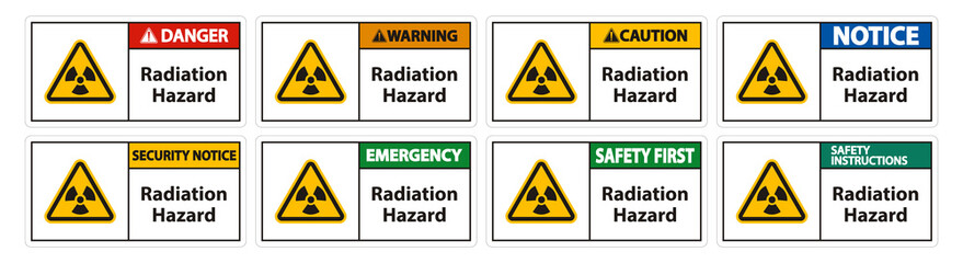 Radiation Hazard Symbol Sign Isolate On White Background,Vector Illustration