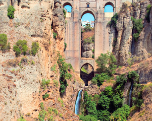 Roman bridge of four arches located in the town of Ronda