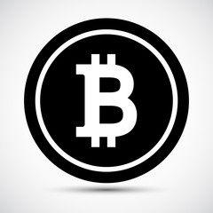 Bitcoin Icon Symbol Sign Isolate on White Background,Vector Illustration EPS.10