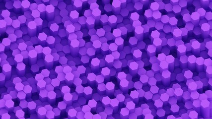 Duo tone hexagon 3D background texture. 3d rendering illustration. Futuristic abstract background. Modern technology