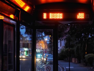 Bus Stop At Night