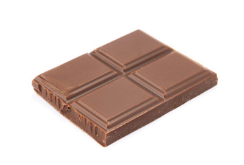milk chocolate on a white background