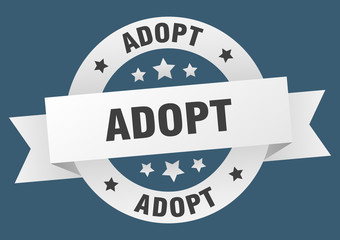 adopt ribbon. adopt round white sign. adopt