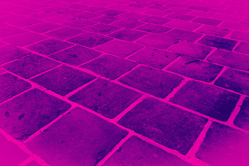Beautiful closeup textures abstract color dark black white purple and pink tiles floor granite and light pink glass pattern wall and background and art