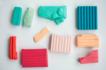  pieces of polymer clay of different colors