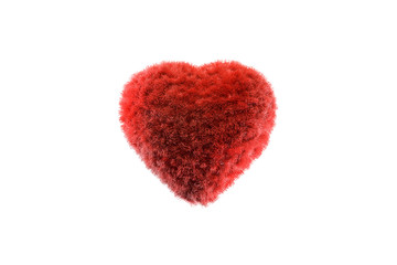 huge heart isolated on white