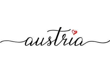 Austria handwritten text vector
