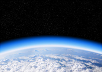 Ozone layer from space view of planet Earth - obrazy, fototapety, plakaty