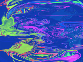 Colorful liquid flow or fluid art abstract background.