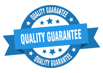 quality guarantee ribbon. quality guarantee round blue sign. quality guarantee
