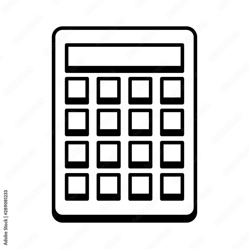Poster isolated calculator vector design