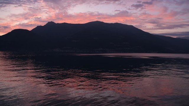 Summer Late Afternoon at the Lake Como in Northern Italy, Europe.