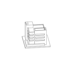 Isometric Apartment building isolated