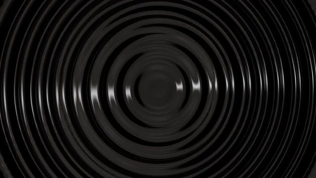 Top view of oil or something else liquids with black color and reflectivity textute. 3d rendering. Seamless loop.