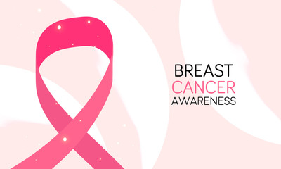 Fototapeta premium Breast cancer ribbon illustration 