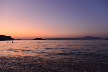 Sonnenuntergang Ägaisküste Almyrida / Kreta