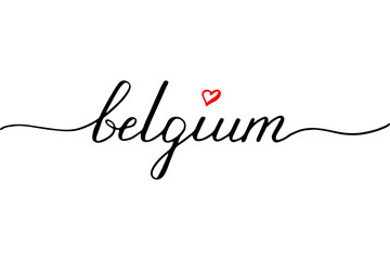 Belgium handwritten text vector