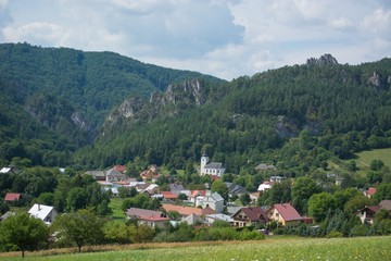 Fototapeta na wymiar Village Sulov in northern Slovakia