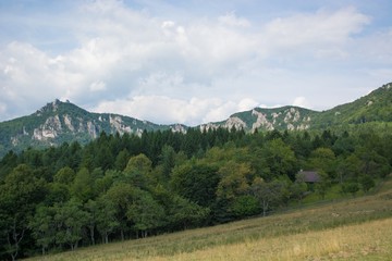 Fototapeta na wymiar Sulov mountains near village Sulov, Slovakia