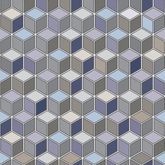 Vector Blue Brown Beige Gray Purple Diamonds Seamless Repeat Pattern