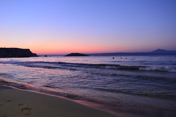 Sonnenuntergang Ägaisküste Almyrida / Kreta