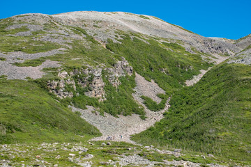 Fototapeta na wymiar Closer View of Gros Morne Mountain in Gros Morne National Park of Newfoundland