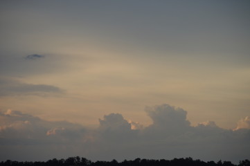 sunset in clouds