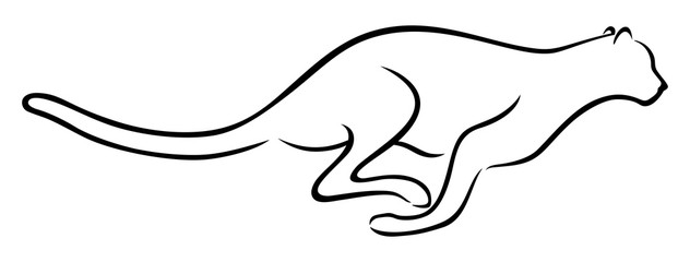 Cheetah line abstract very suitable for logos, print, icon, and others