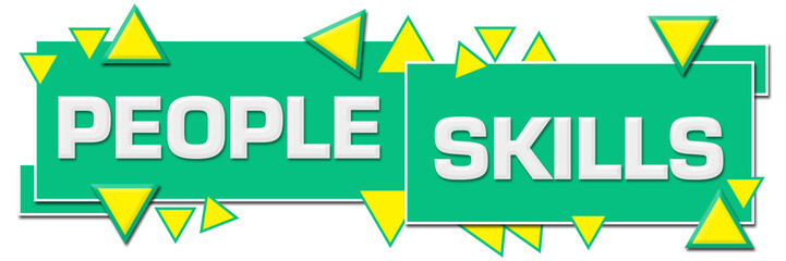 People Skills Turquoise Yellow Horizontal Squares Triangles 