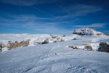 Ski resort in Dolomites, Italy