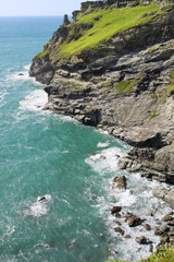 Fototapeta na wymiar cornwall rough coast