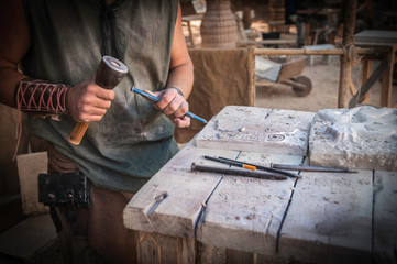 artesano, mimbre, madera, ebanista, mimbrero