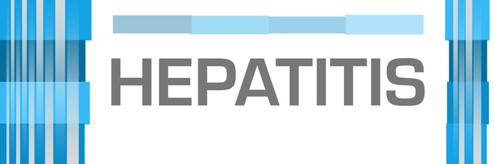 Fototapeta premium Hepatitis Blue Bars Both Sides 