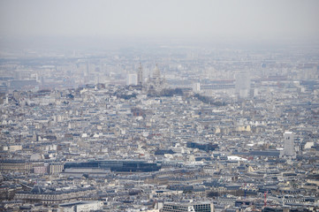 Fototapeta premium Aerial view of Paris