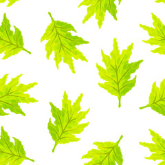 Autumn leaves seamless pattern.