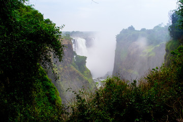 Victoria falls, (Lozi: Mosi-oa-Tunya, "The Smoke that Thunders") is a waterfall in southern Africa on the Zambezi River at the border between Zambia and Zimbabwe