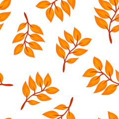 Autumn leaves seamless pattern.