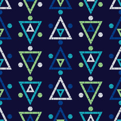 Ethnic boho seamless pattern. Lace. Embroidery on fabric. Patchwork texture. Weaving. Traditional ornament. Tribal pattern. Folk motif. Can be used for wallpaper, textile, wrapping, web. 