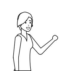 Isolated avatar woman vector design