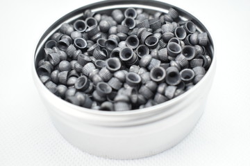 Airgun pellets for use in either an air pistol or air rifle.