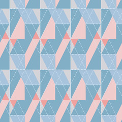colorful cool pink and blue pastel colored modern geometric seamless pattern tile for modern surface designs, textile, fabric, wallpaper, backgrounds, backdrops, covers, poster templates and banners. 