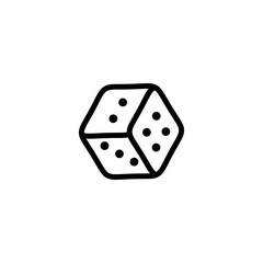 Dice game logo design icon vector template